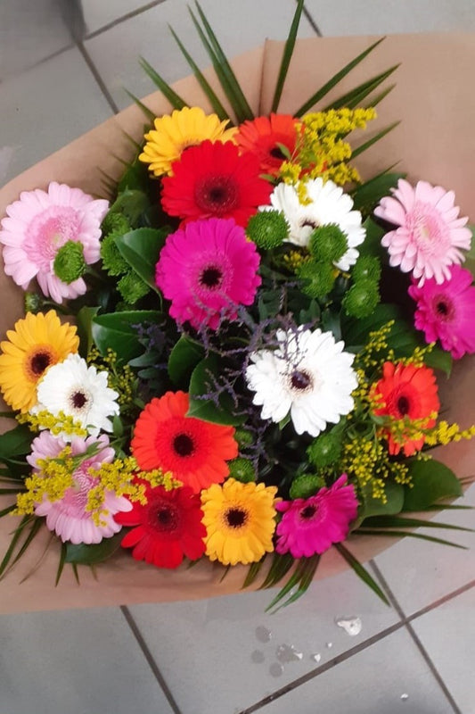 Bouquet di Gerbere Miste Colorate "Arcobaleno"